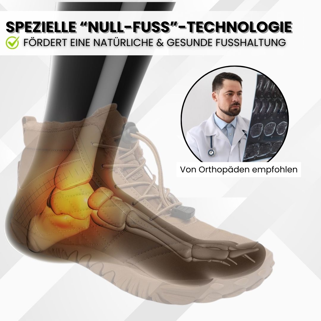 Fußkomfort - Schmerzlindernder & wasserfester Barfußschuh für maximalen Komfort