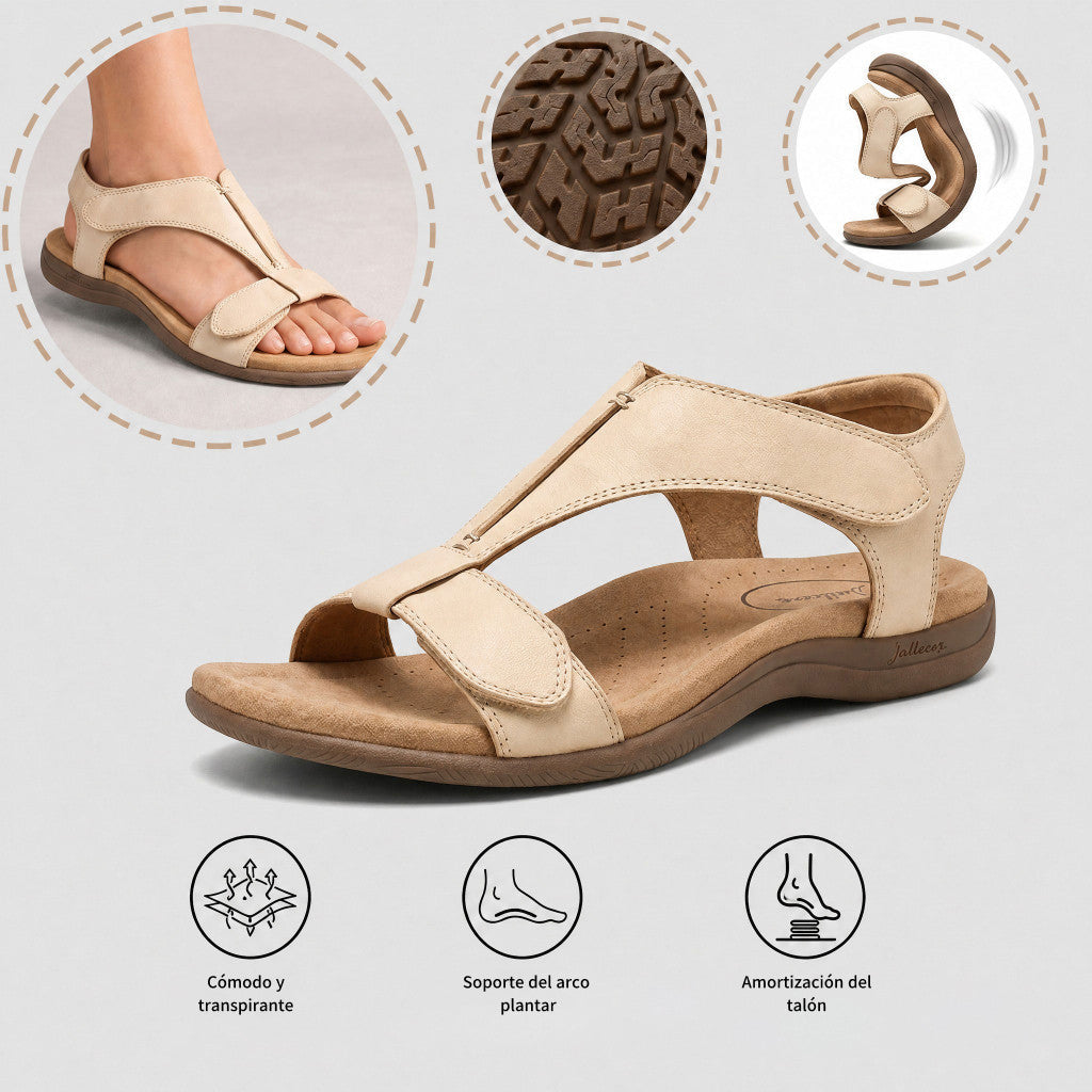 Bequeme orthopädische Sandalen – ergonomische Fußgewölbestütze, verstellbare Weite & beinschmeichelndes Design