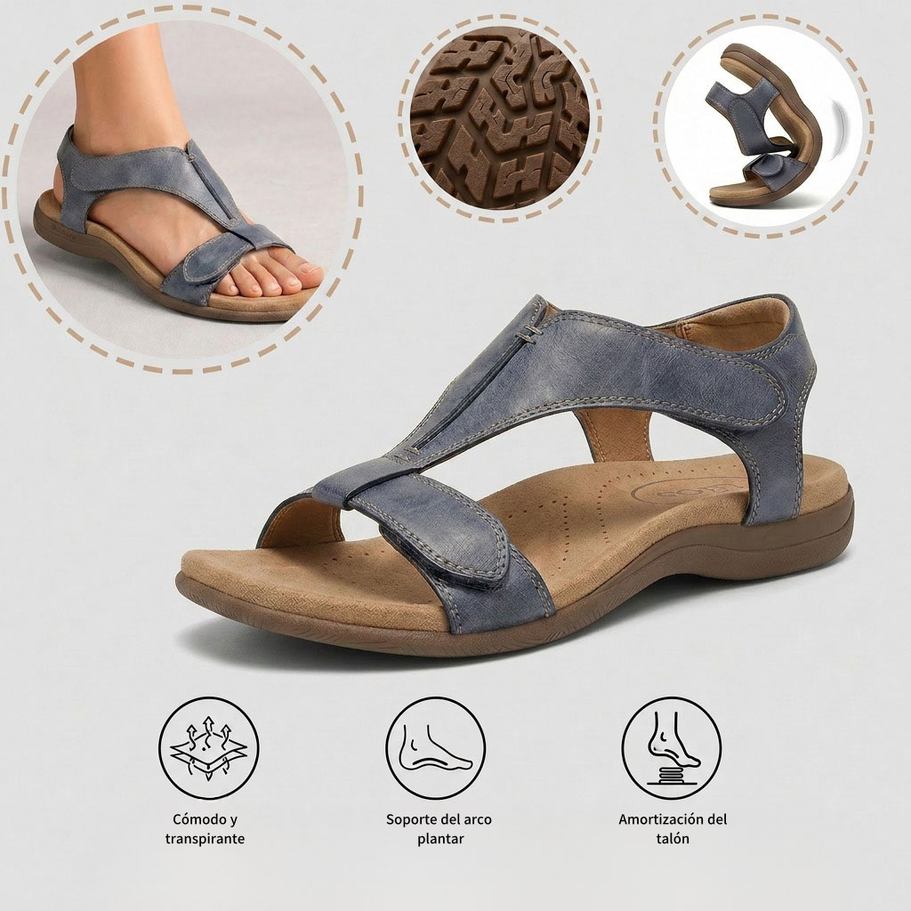 Bequeme orthopädische Sandalen – ergonomische Fußgewölbestütze, verstellbare Weite & beinschmeichelndes Design