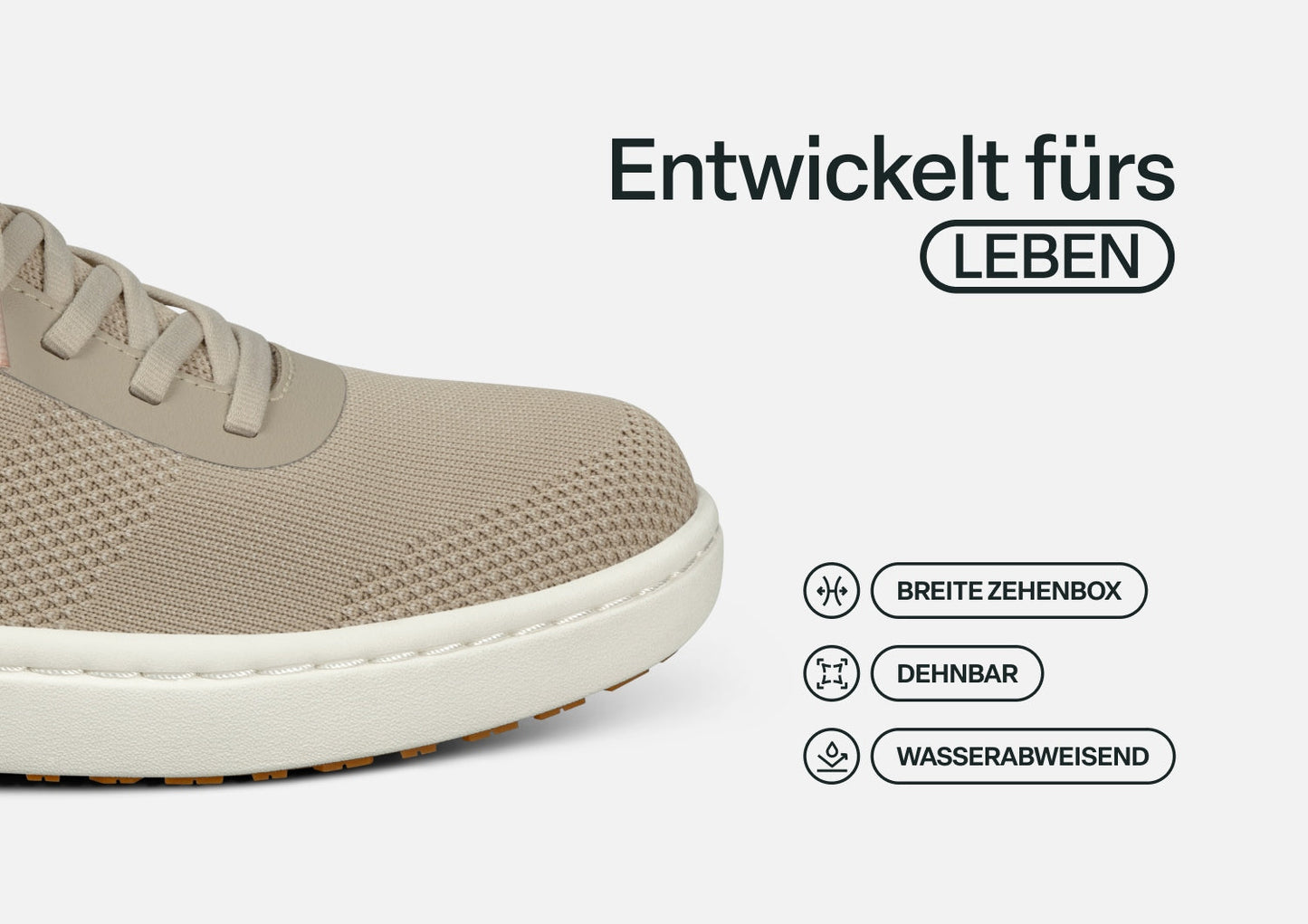 Frankfurt - Beige Leichter Komfort-Sneaker für jeden Tag