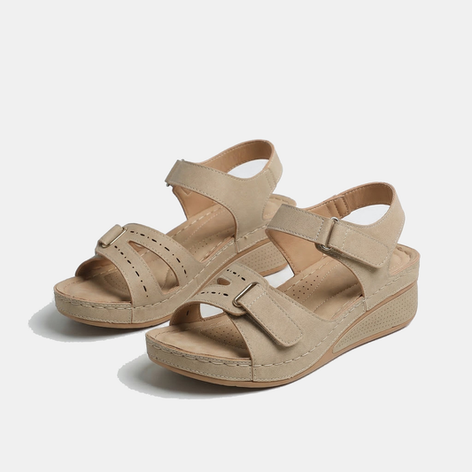 Ulm - Bequeme Orthopädische Sandalen mit Keilabsatz