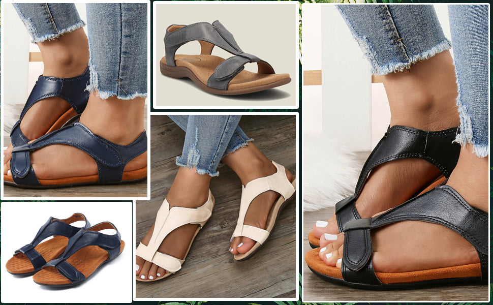 Bequeme orthopädische Sandalen – ergonomische Fußgewölbestütze, verstellbare Weite & beinschmeichelndes Design