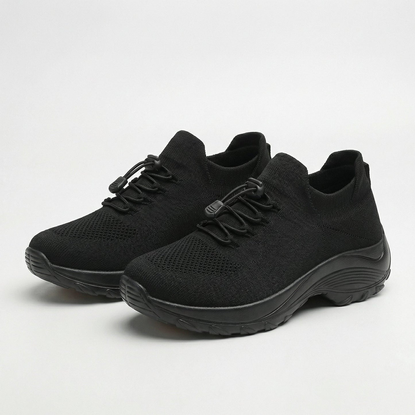 Spazierschritt Orthopädische Schuhe Strickstoff - Grün Schwarz