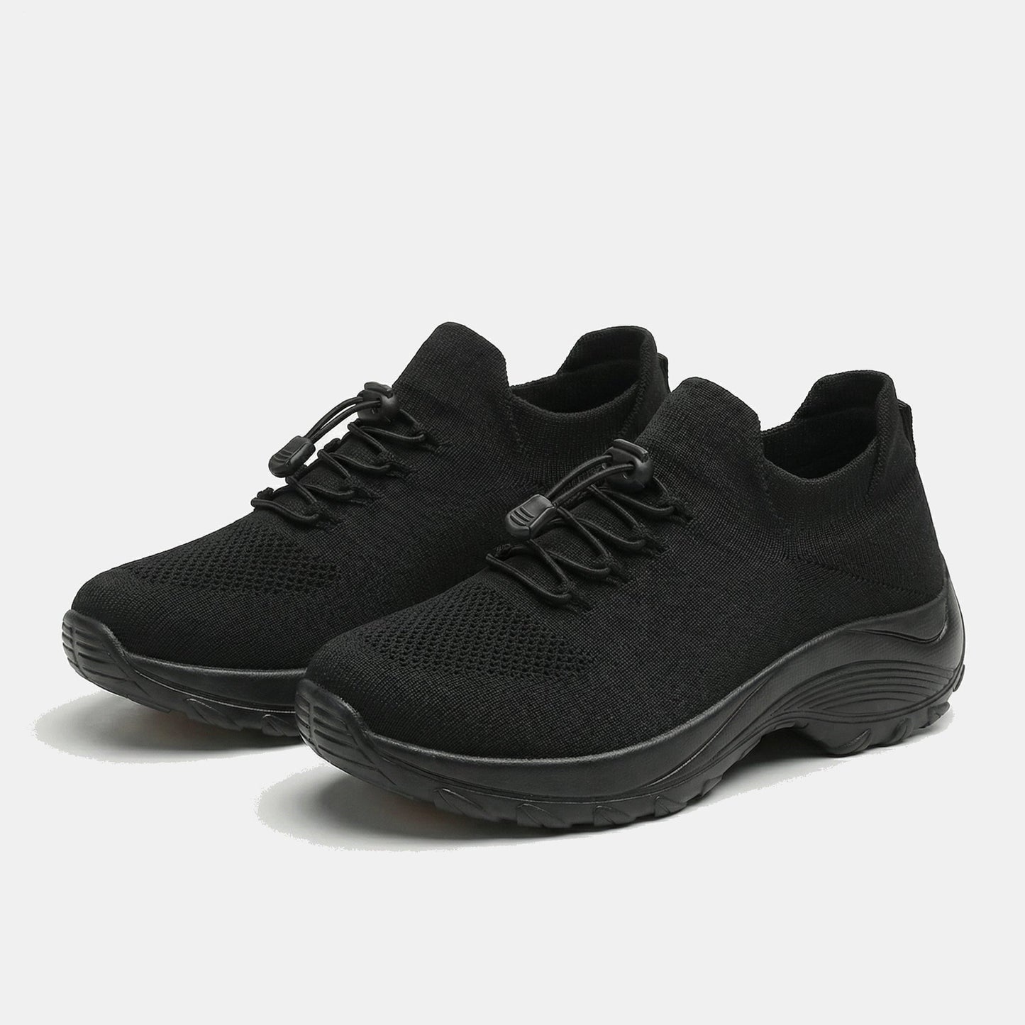 Spazierschritt Orthopädische Schuhe Strickstoff - Grün Schwarz