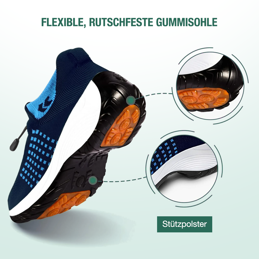 Spazierschritt Orthopädische Schuhe Strickstoff - Blau Marineblau