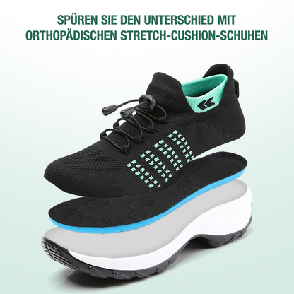 Spazierschritt Orthopädische Schuhe Strickstoff - Grün Schwarz