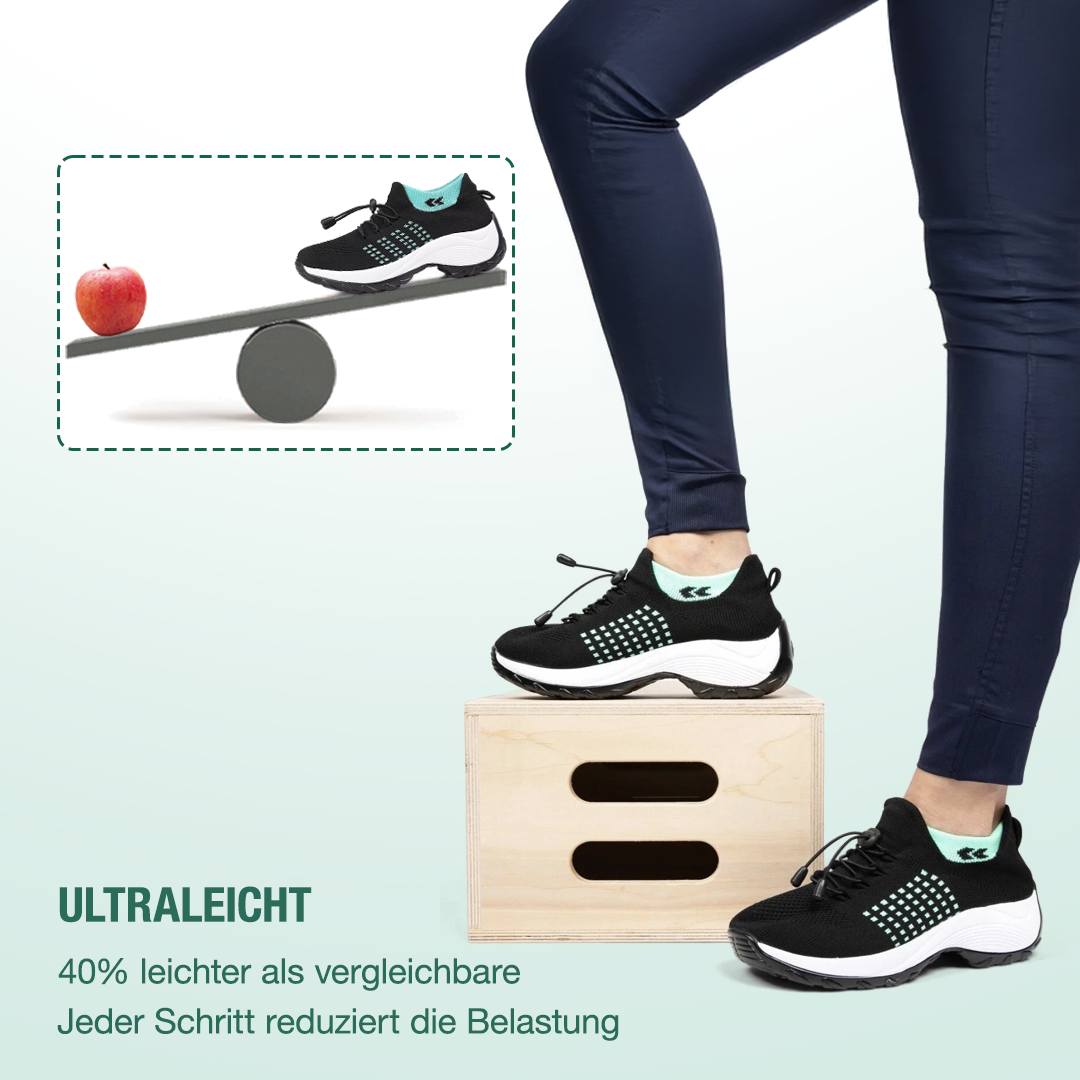 Spazierschritt Orthopädische Schuhe Strickstoff - Grün Schwarz